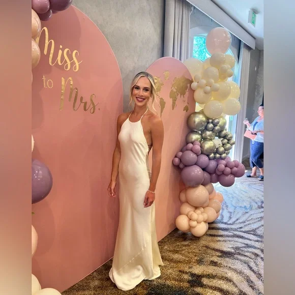 Reformation Cream Silk Maxi Dress - Picture 11 of 13